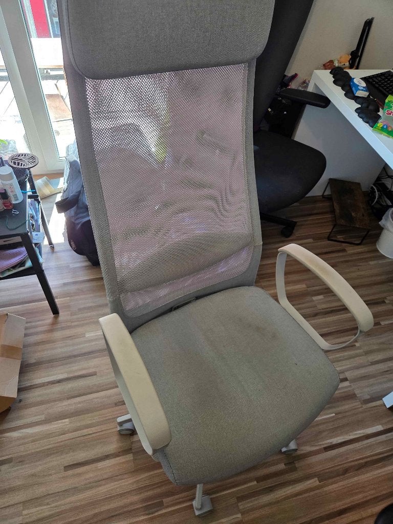 Ikea Markus bureaustoel, beige/lichtgrijs, incl. handleiding, Huis en Inrichting, Bureaustoelen, Ophalen, Gaming bureaustoel, Gebruikt
