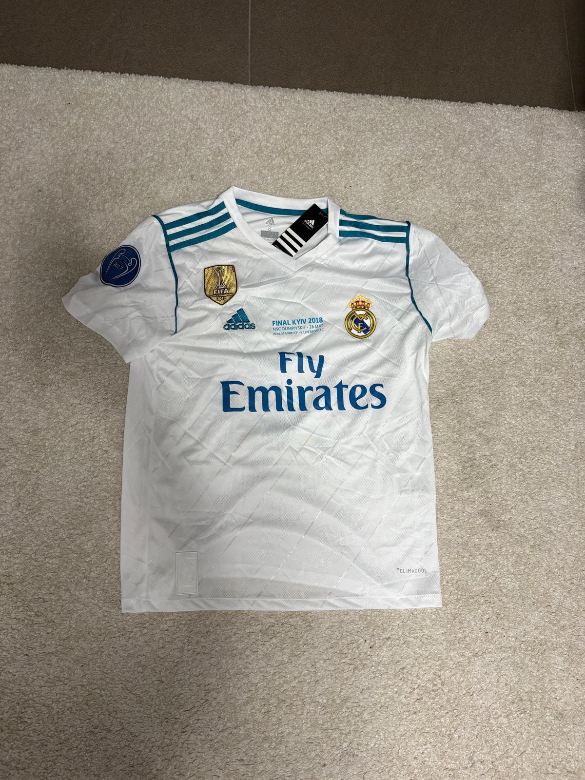 Real Madrid Ronaldo Thuisshirt 2018 Champions League Maat S, Maat S, Ophalen of Verzenden, Zo goed als nieuw, Shirt