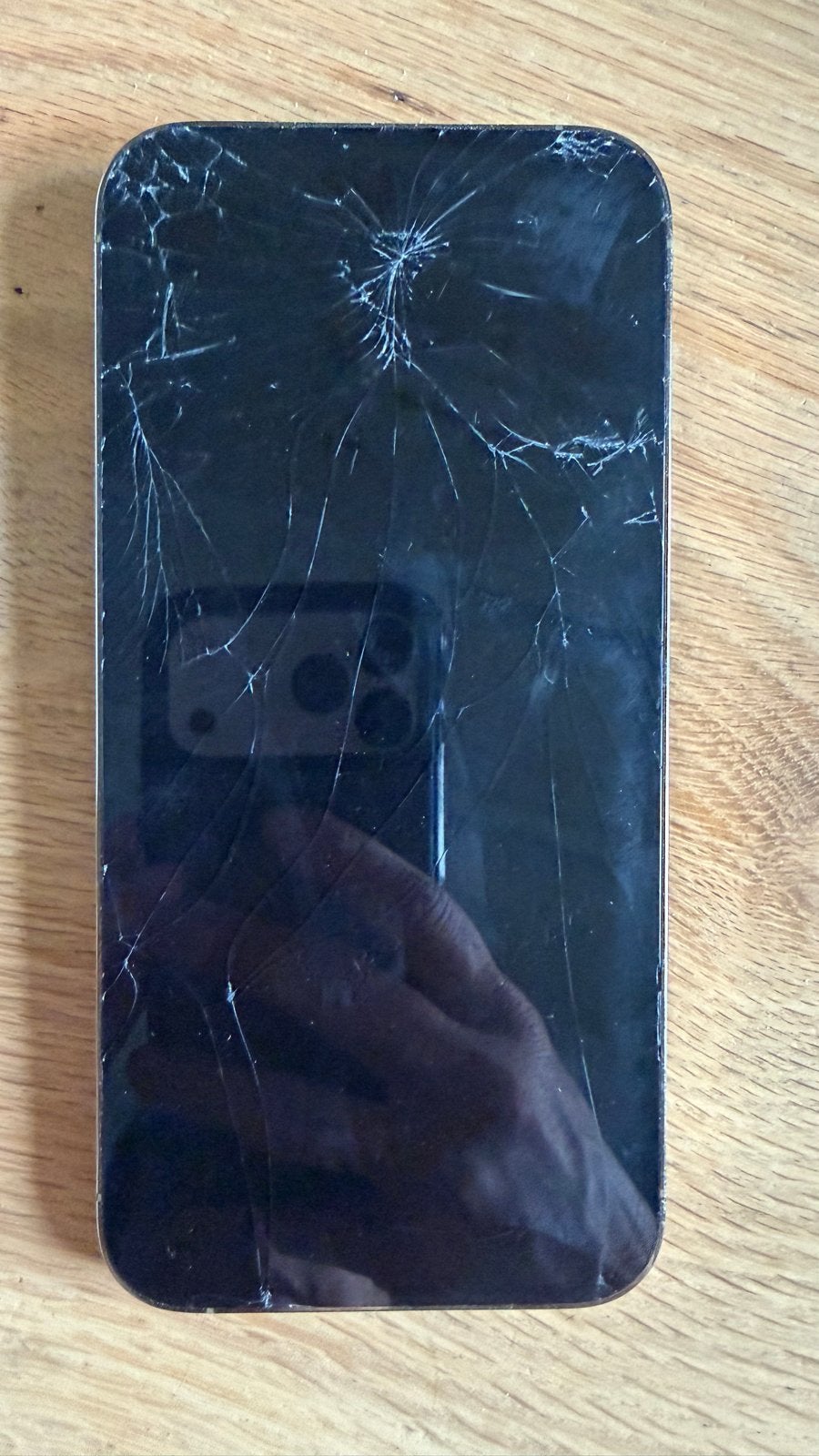 iPhone 14 Pro Max - Gebarsten scherm en achterkant, 128 GB, Paars, Ophalen of Verzenden, Niet werkend