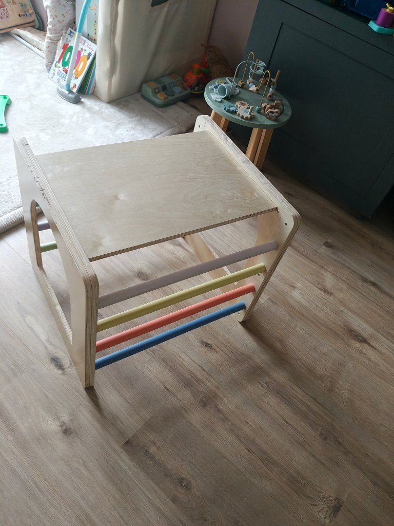 Houten Montessori klimkubus, Ophalen, Zo goed als nieuw