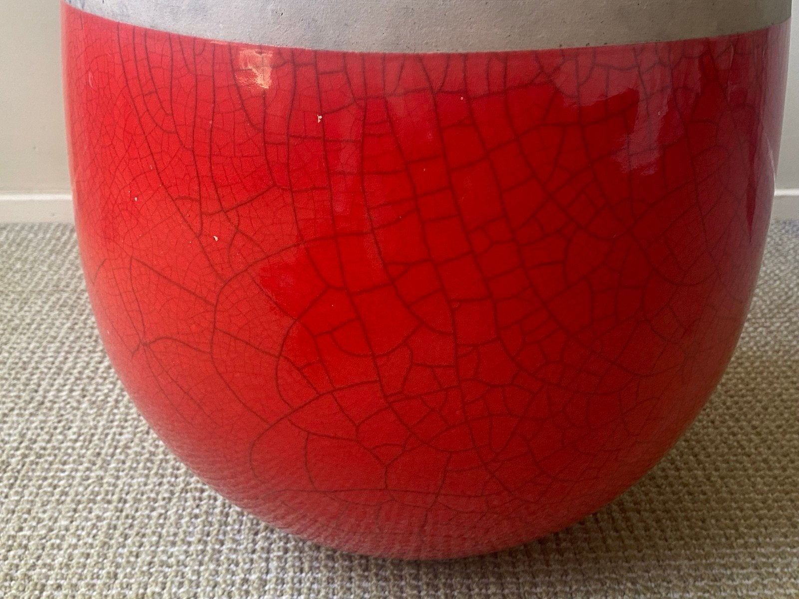 Raku gestookte bloempot doorsnee 30 cm, Huis en Inrichting, Ophalen, Halfschaduw, Minder dan 100 cm