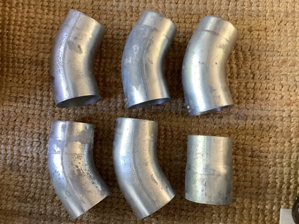 Zinken regenpijp, 5x bocht 40 graden, 80 mm, 1 echt stuk., Ophalen, Zo goed als nieuw, Zink, Minder dan 2 meter