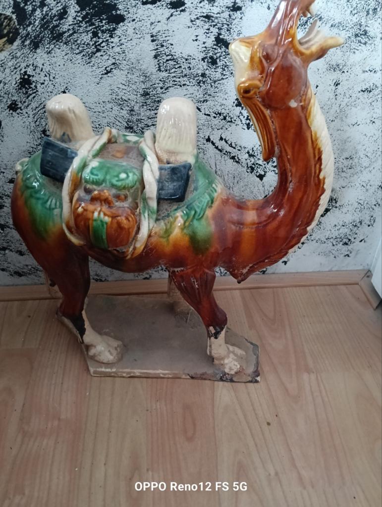 Antiek Chinees Tang-dynastie stijl kameel beeld, Ophalen of Verzenden