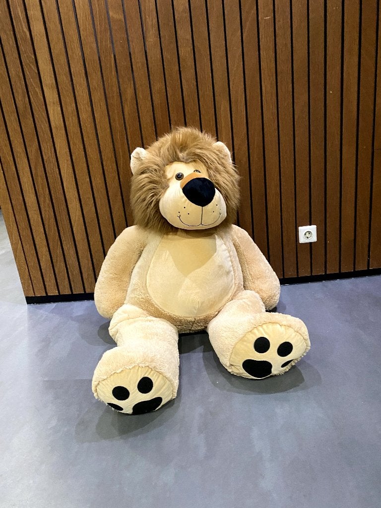 Grote leeuw knuffel 150 cm met pluizige manen, Kinderen en Baby's, Ophalen, Overige merken, Zo goed als nieuw, Leeuw