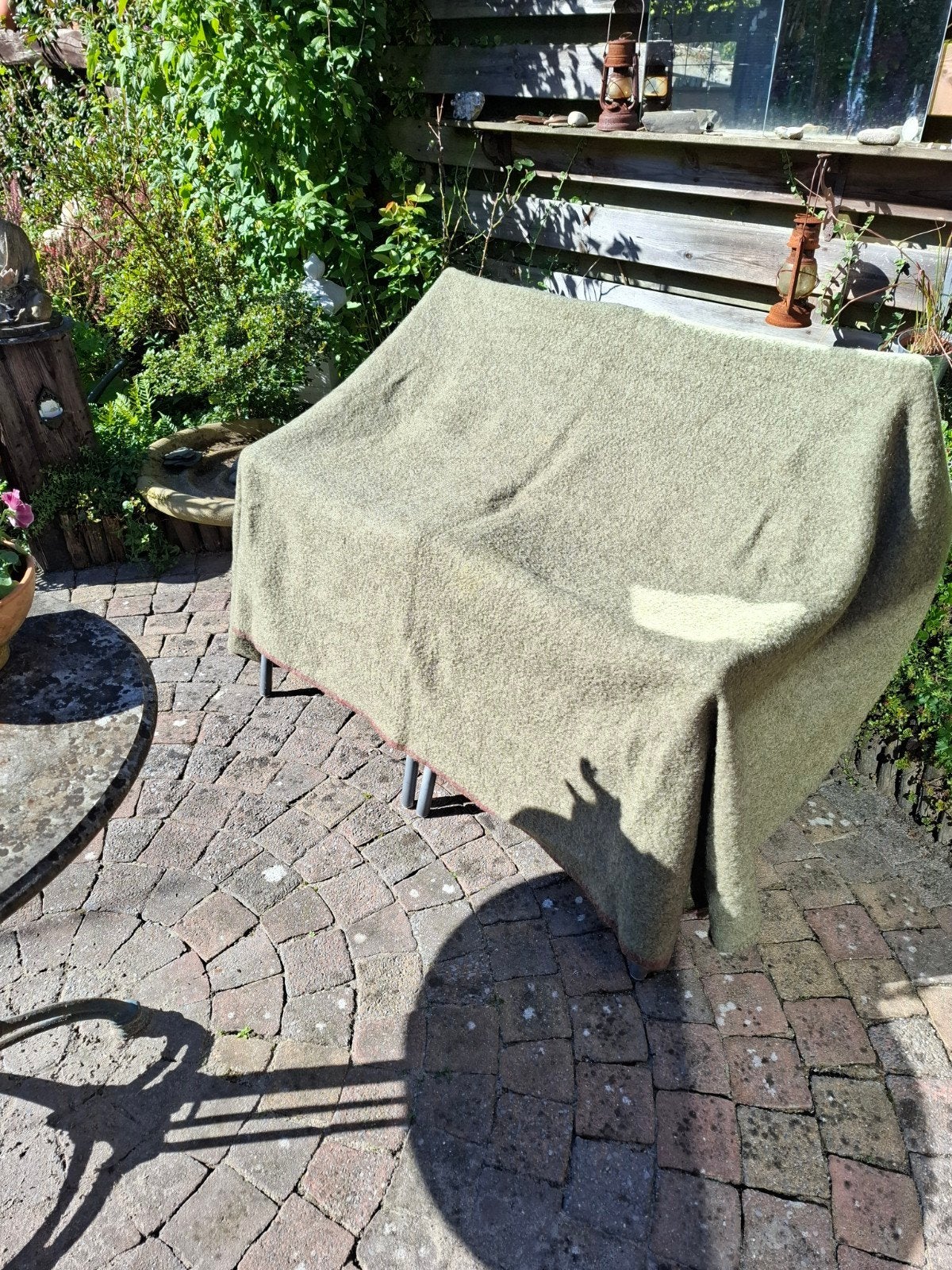 Originele Vintage Wollen Legerdeken M.V.O. (1955) – Perfecte, Verzamelen, Ophalen of Verzenden, Landmacht, Nederland