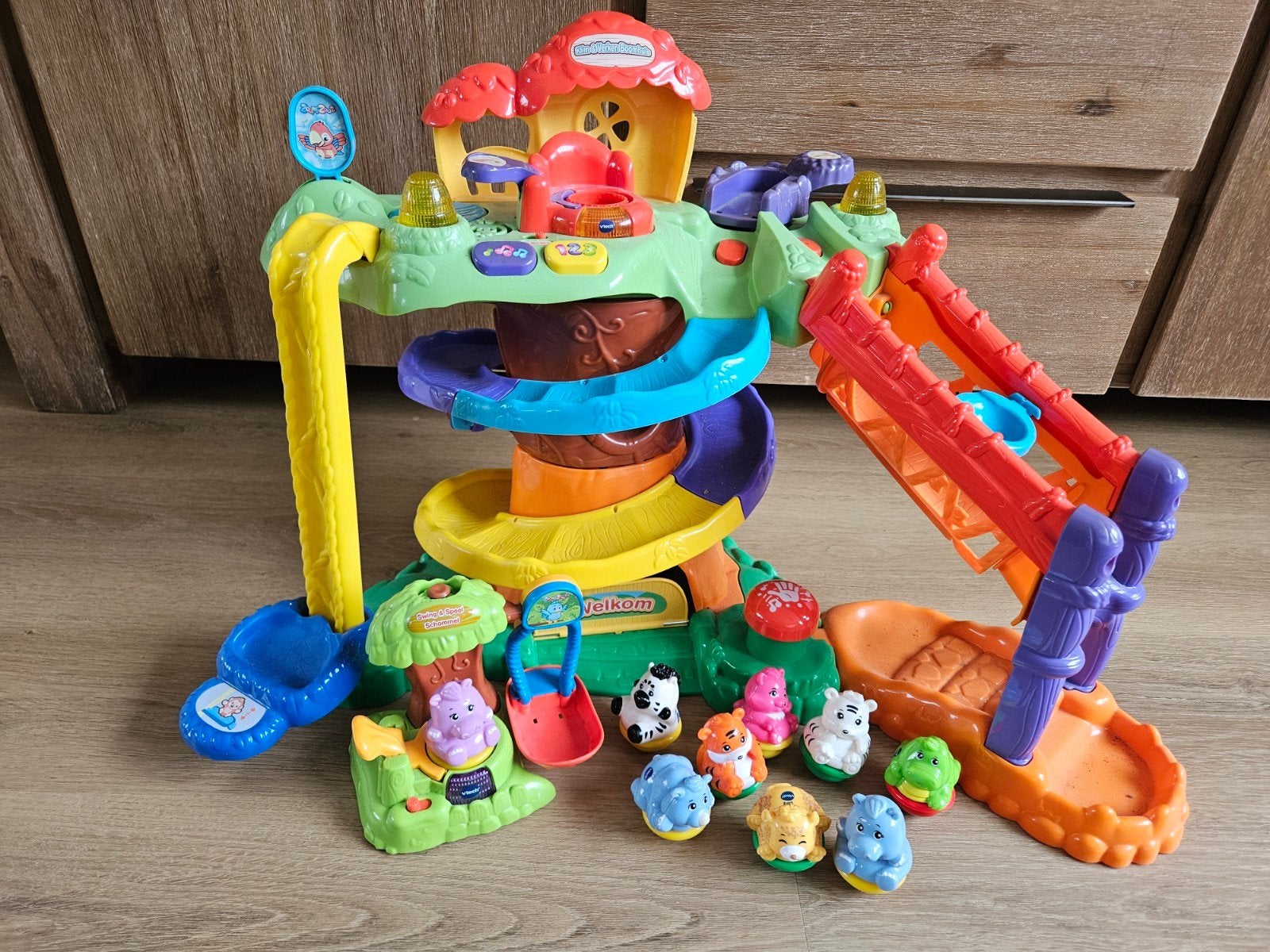 V-tech Zoomizooz Klim en Verkenboom met Schommel en Dieren, Ophalen, Gebruikt, Overige typen, Met geluid