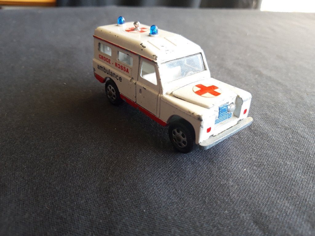 Land Rover Ambulance Mebetoys 1/43 - jaren 60, Ophalen of Verzenden, Gebruikt, Auto, Overige merken