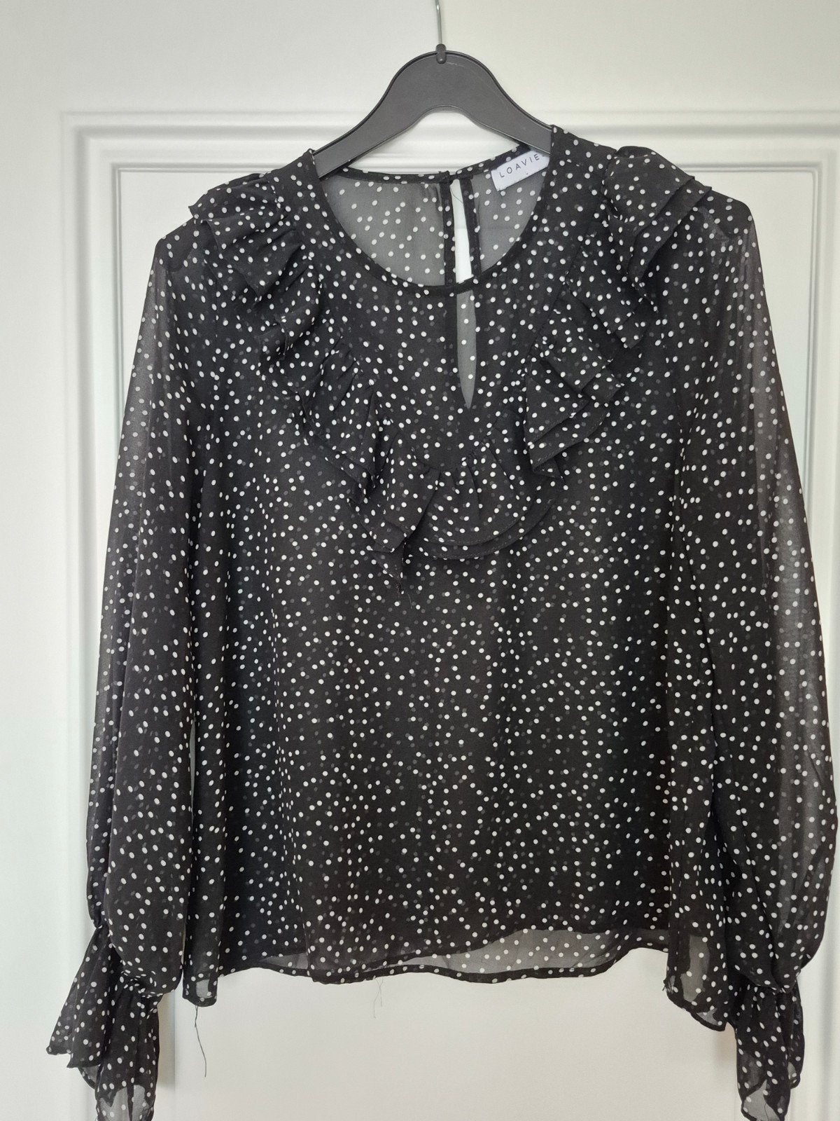leuk zwart/witte blouse van Loavies mt L, Maat 38/40 (M), Zwart, Ophalen of Verzenden, Loavies