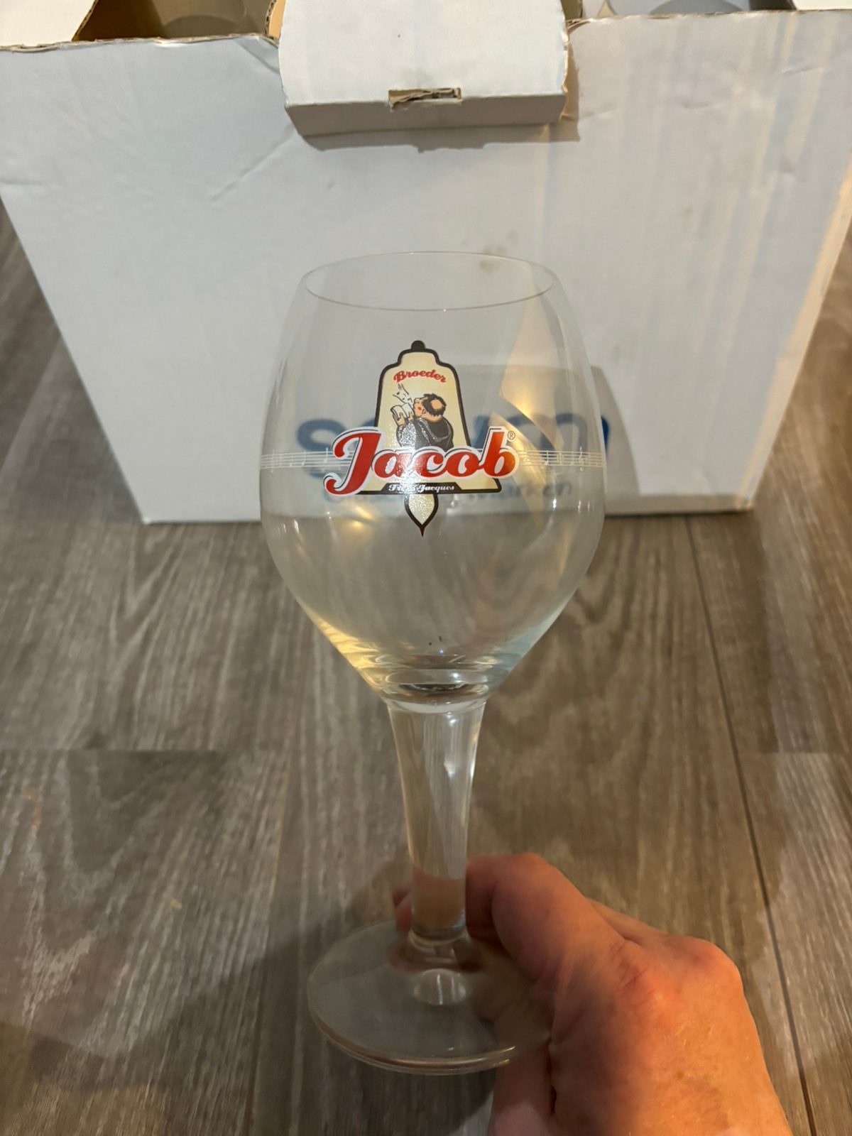 6x broeder jacob bierglas, Ophalen of Verzenden, Nieuw, Bierglas