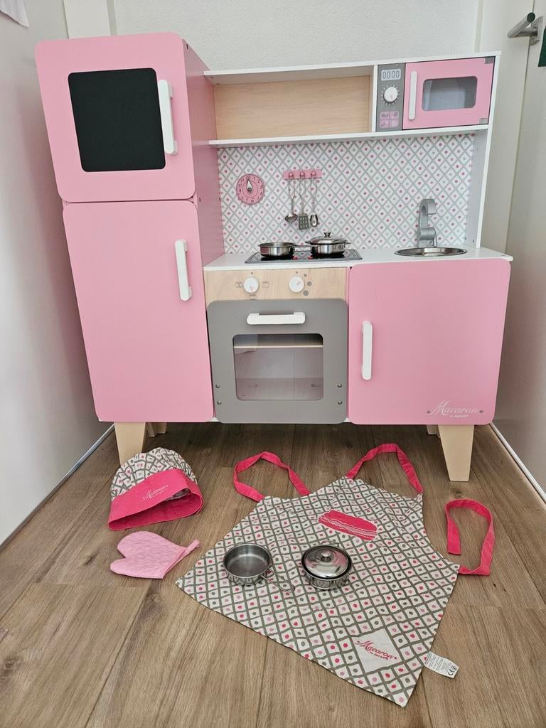 Janod speelkeuken - Macaron XXL - Zo goed als nieuw, Ophalen, Zo goed als nieuw, Hout, Speelkeuken