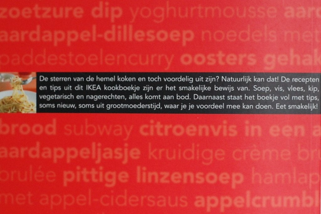 Lekker en voordelig koken - IKEA Kookboek (2003), Verzenden, Zo goed als nieuw, Nederland en België, Hoofdgerechten