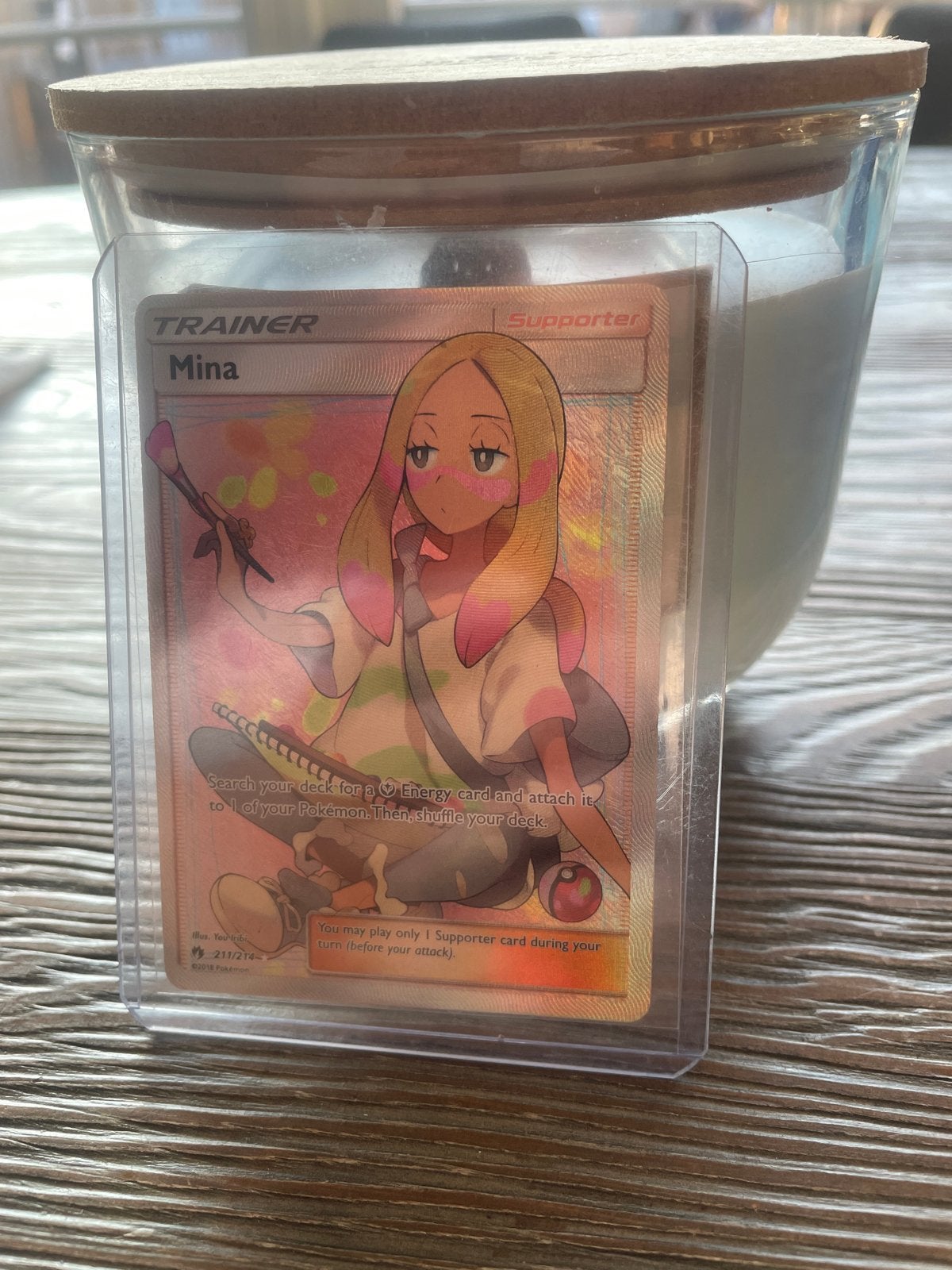 Pokémon Kaart Mina Full Art Trainer Supporter, Ophalen of Verzenden, Zo goed als nieuw, Losse kaart