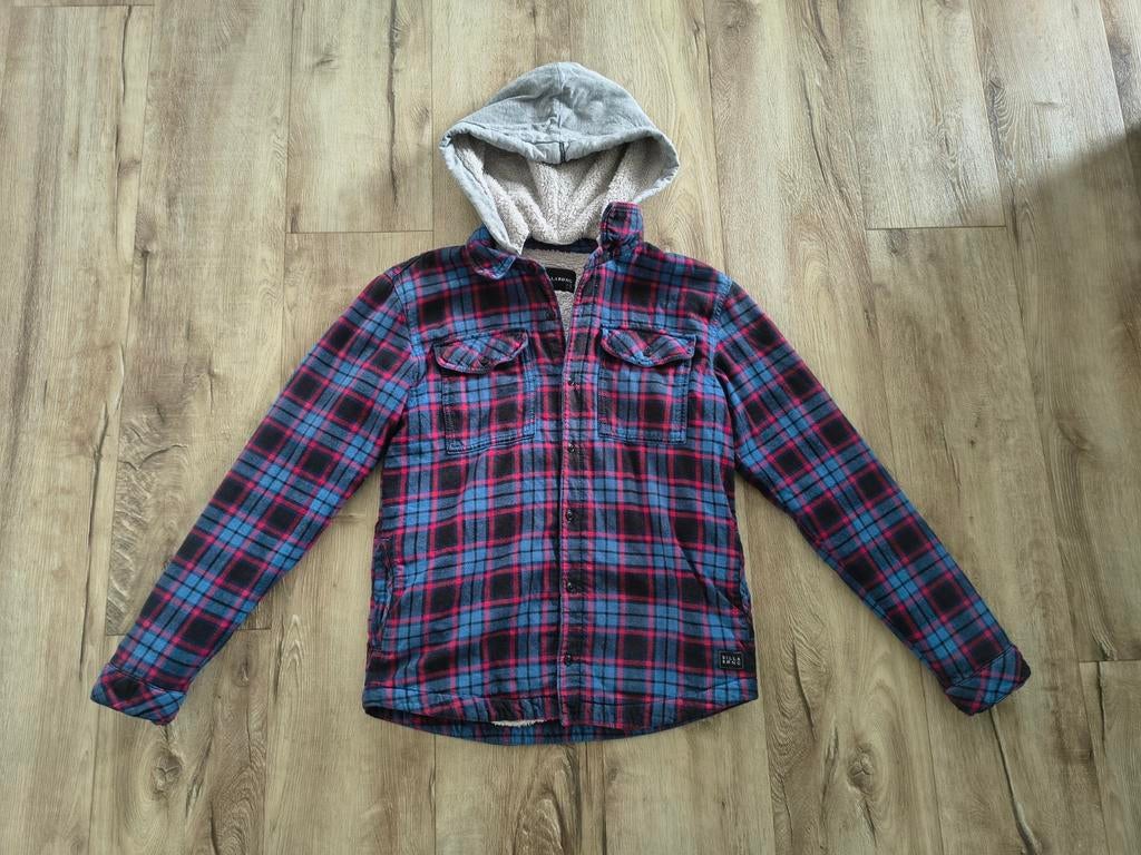 Gaaf blauw rood geblokt vest met capuchon Billabong, 158-164, Meisje, Onb, Trui of Vest, Billabong