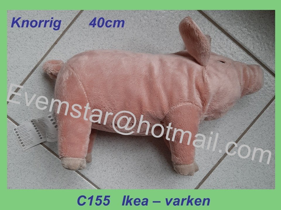 C155 Varken – Ikea 2003 zalmroze varkentje Knorrig (40cm), Kinderen en Baby's, Ophalen, Zo goed als nieuw, Overige typen, IKEA