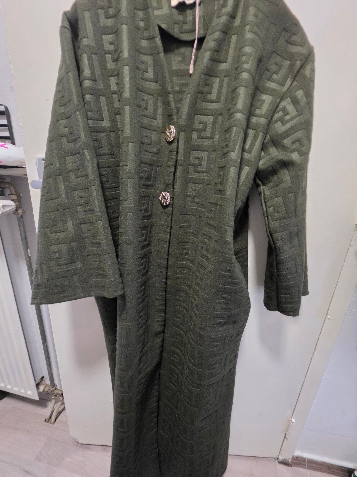 Oversized manteljas met capuchon - Donkergroen, Ophalen of Verzenden