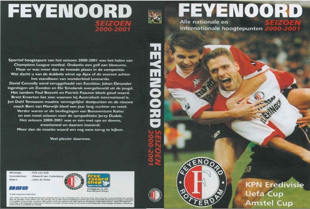 Feyenoord seizoensoverzicht 2000 - 2001 DVD, Verzenden, Zo goed als nieuw, Voetbal, Overige typen