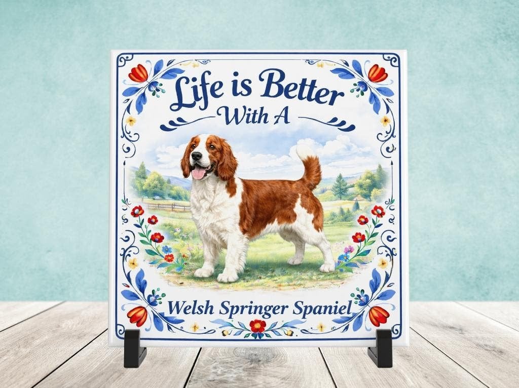 Life is Better with a Welsh Springer Spaniel - Tegel, Verzenden, Nieuw