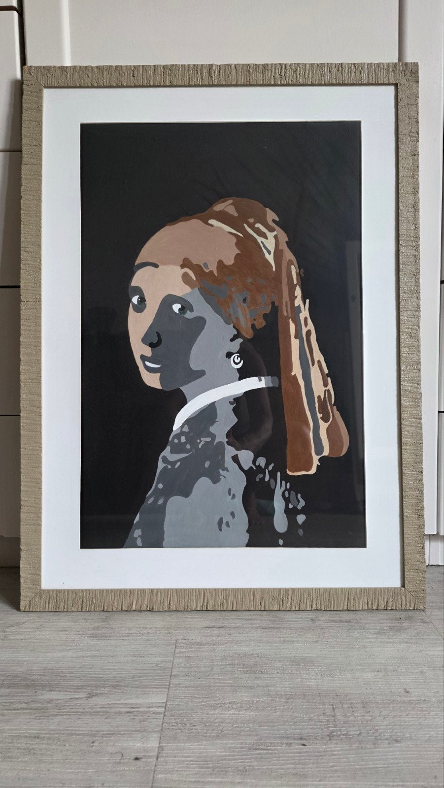 Popart schilderij 'Meisje met de parel', Ophalen of Verzenden