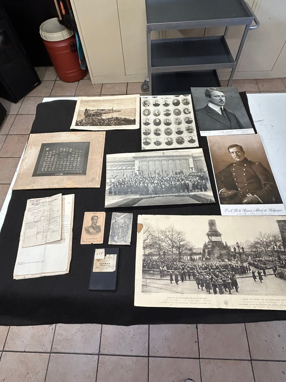 Lot oude documenten en fotos., Ophalen of Verzenden