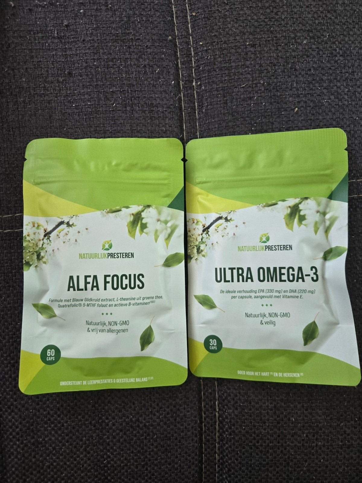Natuurlijk Presteren: Alfa Focus & Ultra Omega-3 supl., Ophalen of Verzenden, Nieuw, Poeder of Drank