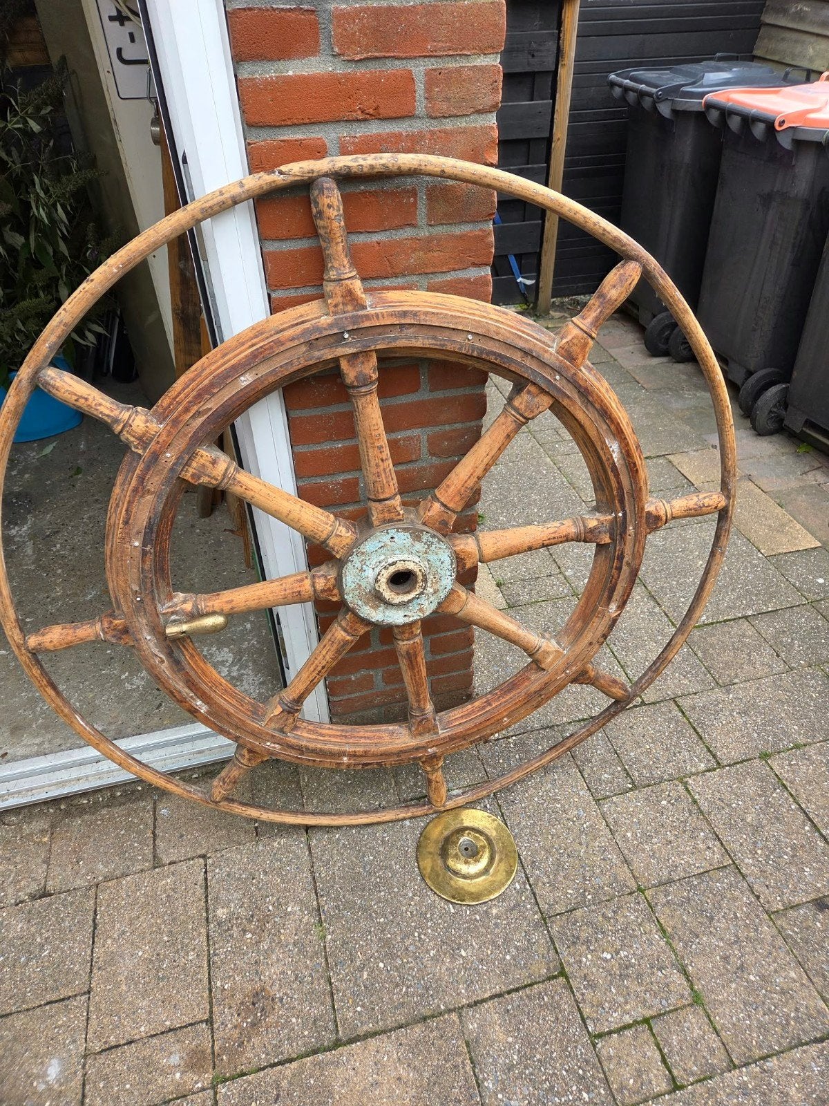 origineel antiek stuurwiel schip, Ophalen