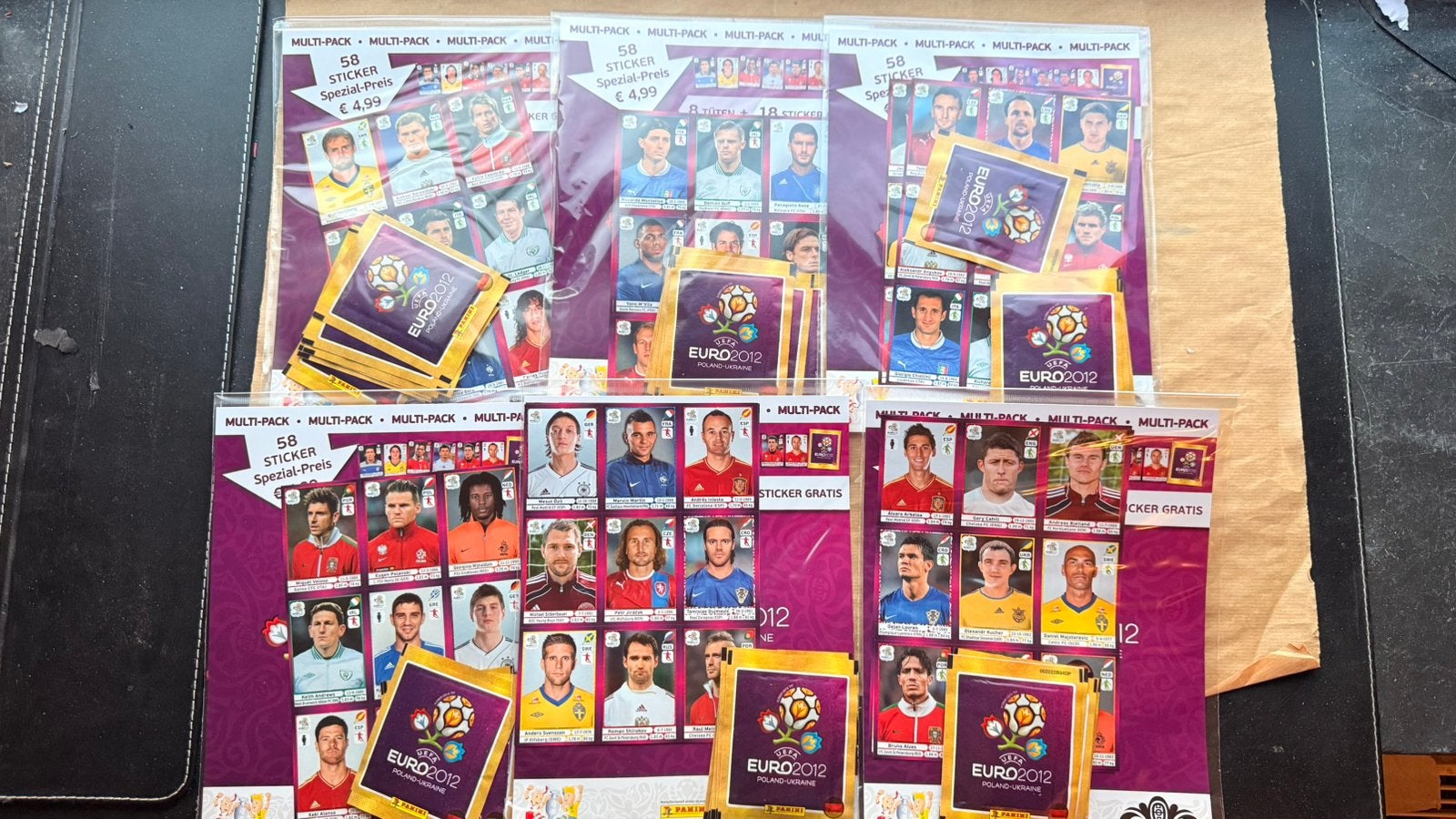 6x Panini 2012 poland ukraine euro ek ec multi pack, Ophalen of Verzenden, Zo goed als nieuw