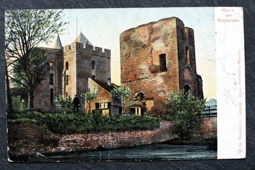 Ruine van Brederode, Santpoort, 1904, Verzenden, Voor 1920, Gelopen, Noord-Holland