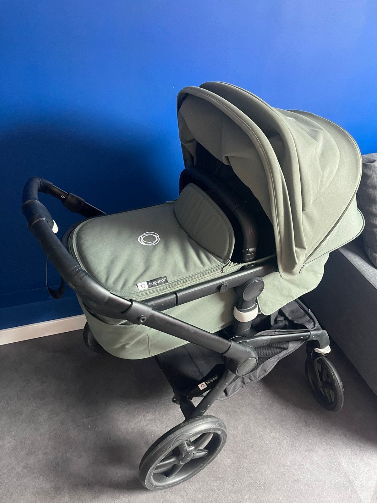 Bugaboo Fox 5 Kinderwagen Forest Green, Bugaboo, Ophalen of Verzenden, Zo goed als nieuw, Combiwagen