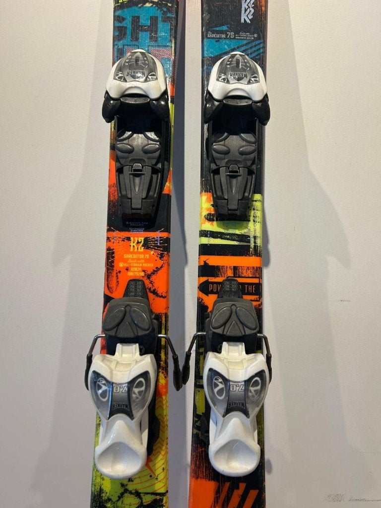K2 Shreditor Junior Freestyle ski's 129 cm met bindingen, Sport en Fitness, Overige merken, Gebruikt, Info@k2.com, 100 tot 140 cm