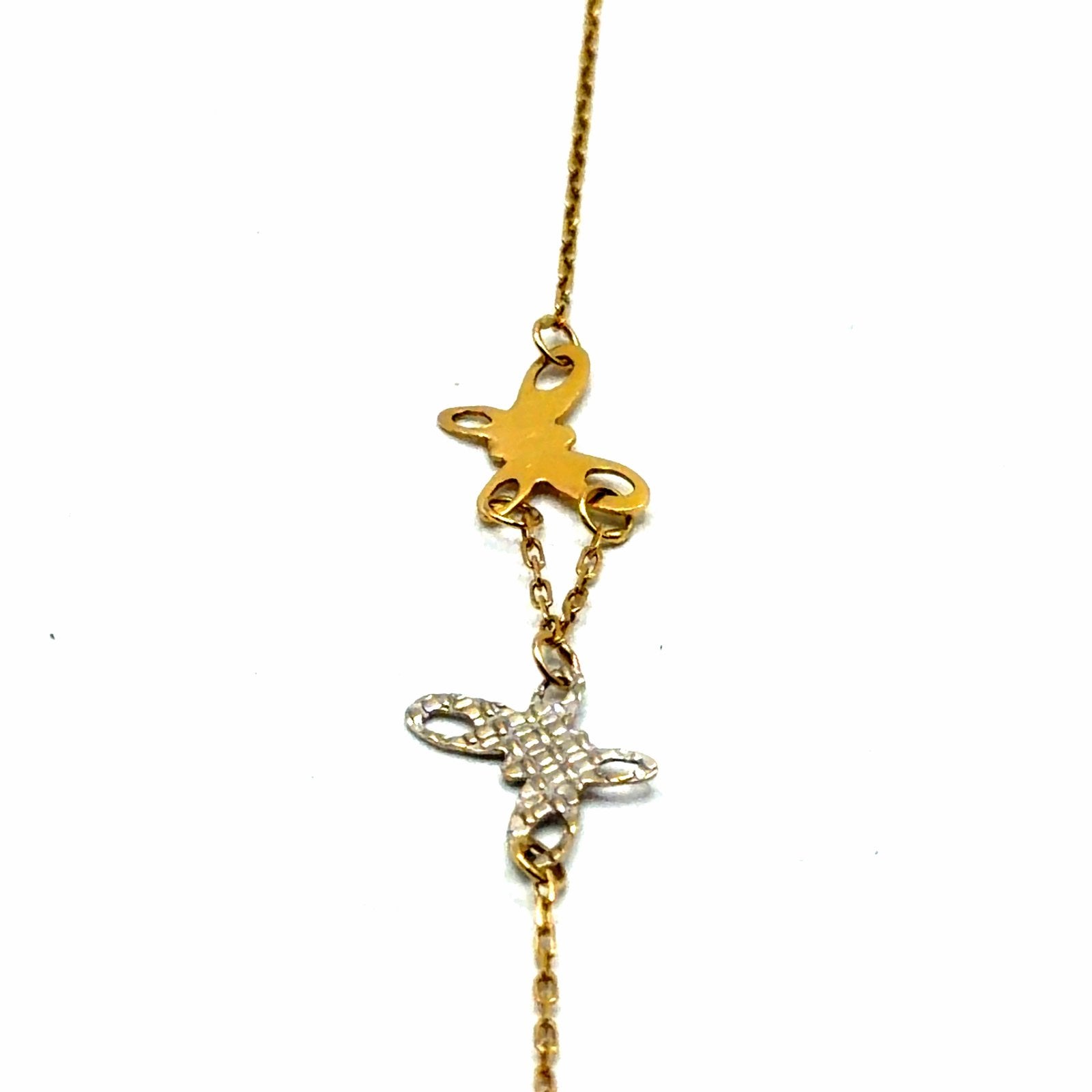 Gouden ketting met vlinders 18karaats, Sieraden, Tassen en Uiterlijk, W, Nieuw, Ophalen of Verzenden, W
