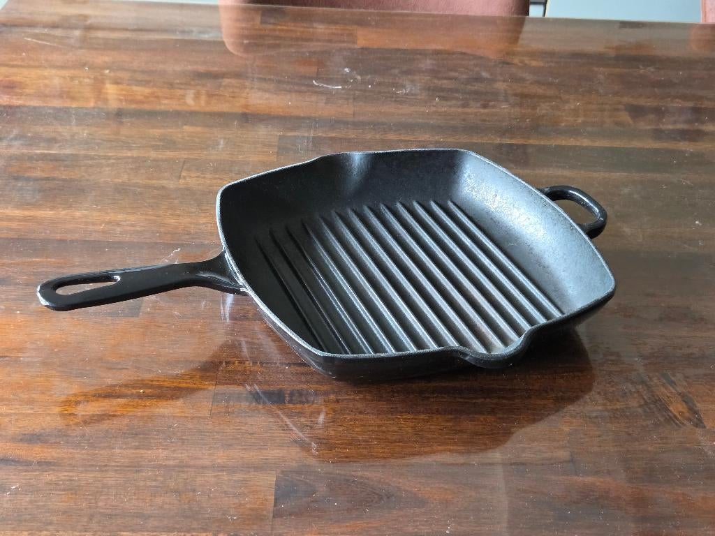 Grillpan gietijzer, Ophalen, Gebruikt, Gietijzer, Koekenpan of Braadpan