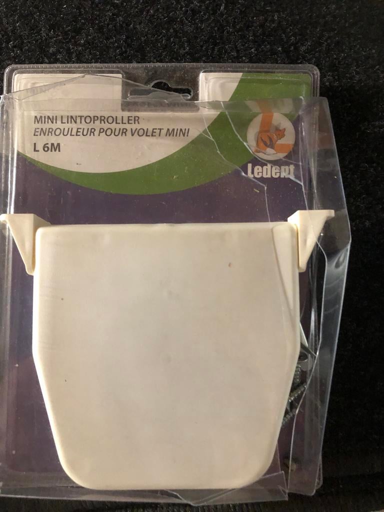 Lintoproller met 5m lint en 2 lintgeleiders 14 mm, Ophalen, Nieuw, Wit, Minder dan 100 cm
