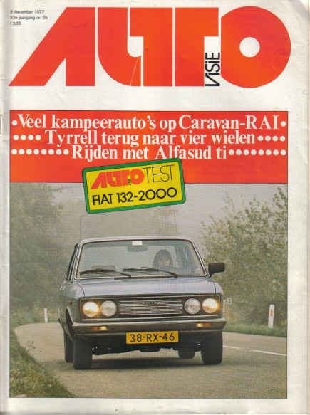 Autovisie 25 1977 : Fiat 132 2000 - Alfa Romeo Alfasud Ti, Ophalen of Verzenden, Gelezen, Algemeen