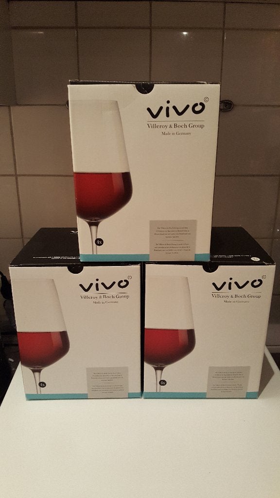 VIVO Villeroy&Boch Albert Heijn AH Rode Wijnglazen, Ophalen, Glas of Glazen, Nieuw, Glas