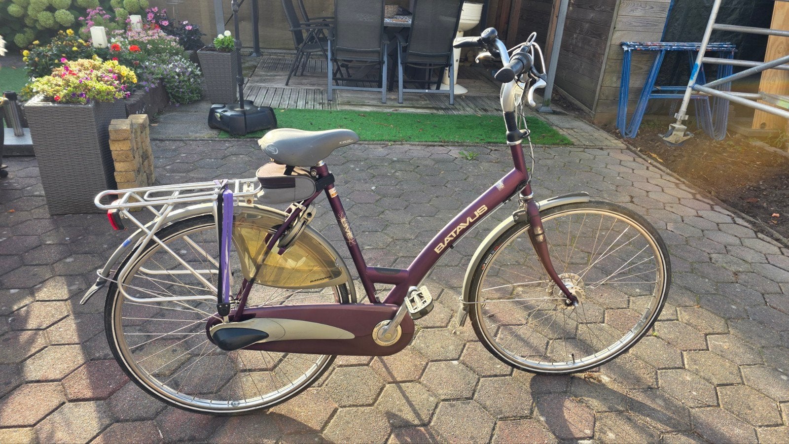 Batavus stationsfiets - paars, Fietsen en Brommers, Ophalen, Gebruikt, Batavus, 50 tot 53 cm