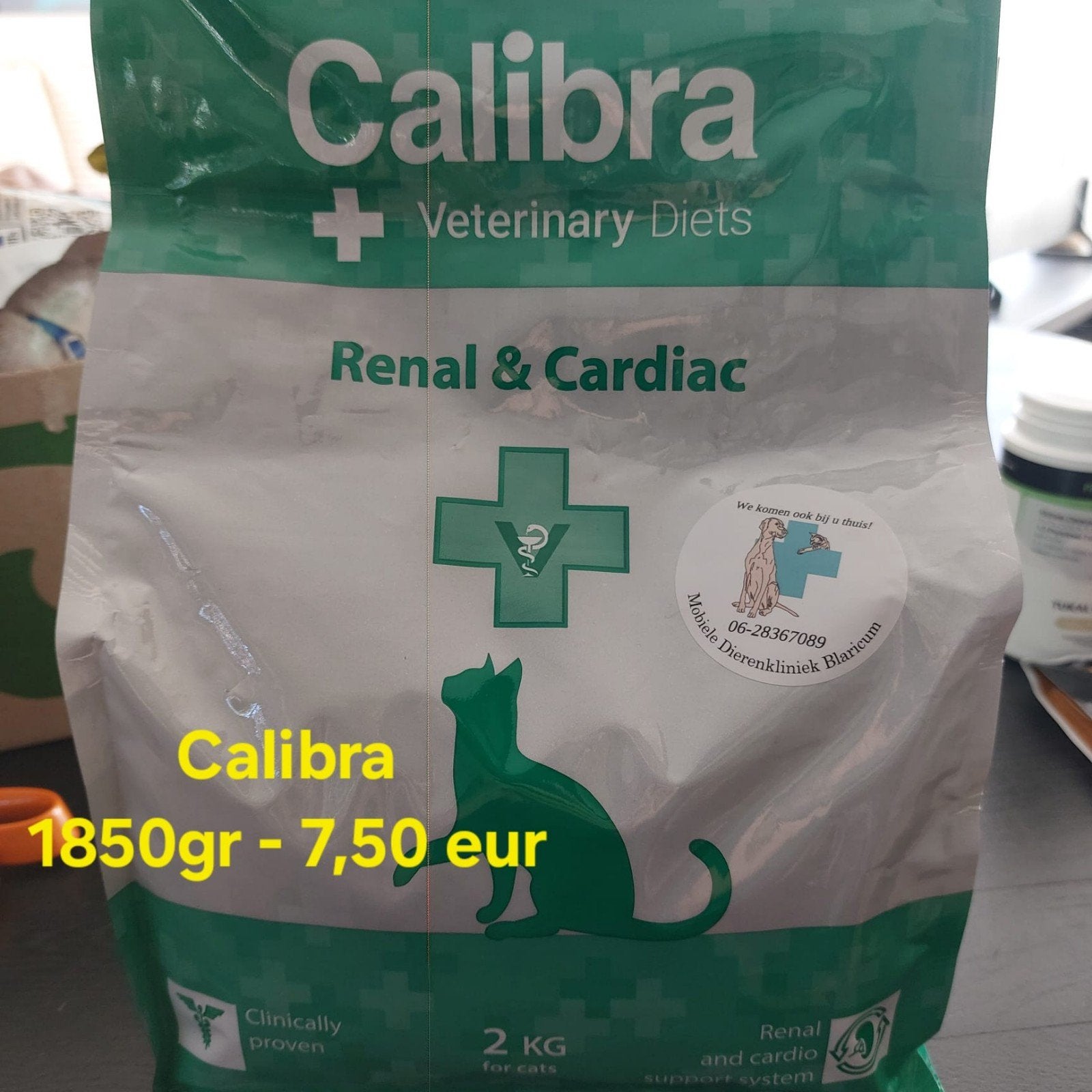 Calibra dieetvoer, Ophalen, Kat