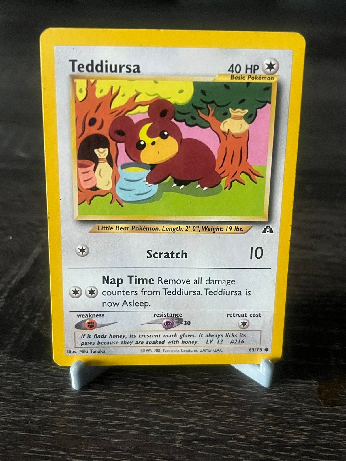 Teddiursa (65/75) - Neo Discovery - NM, Ophalen of Verzenden, Zo goed als nieuw, Losse kaart