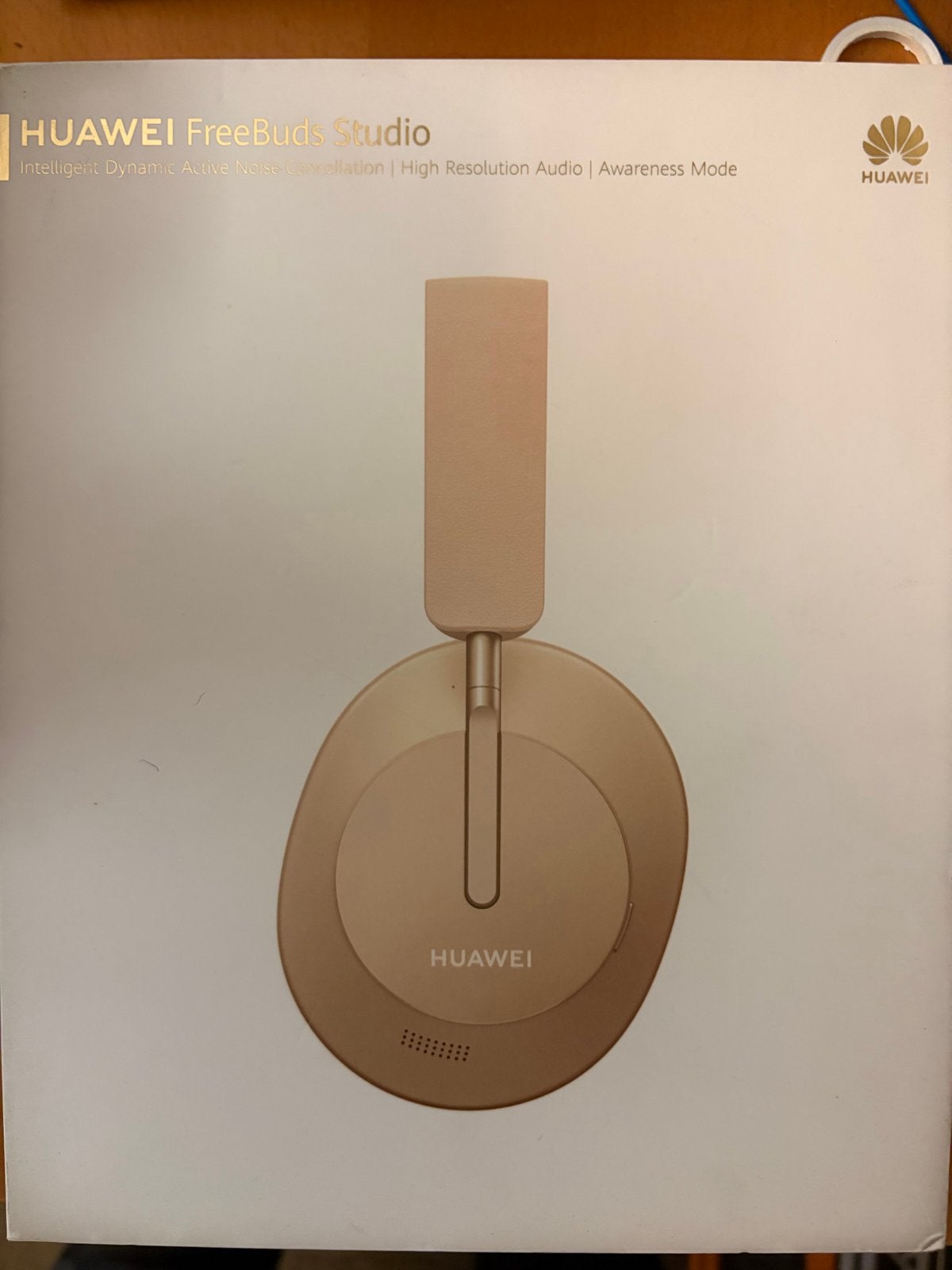 Huawei FreeBuds Studio Over-ear Koptelefoon Goud, Goud, Nieuw, Ophalen of Verzenden, Noise cancelling