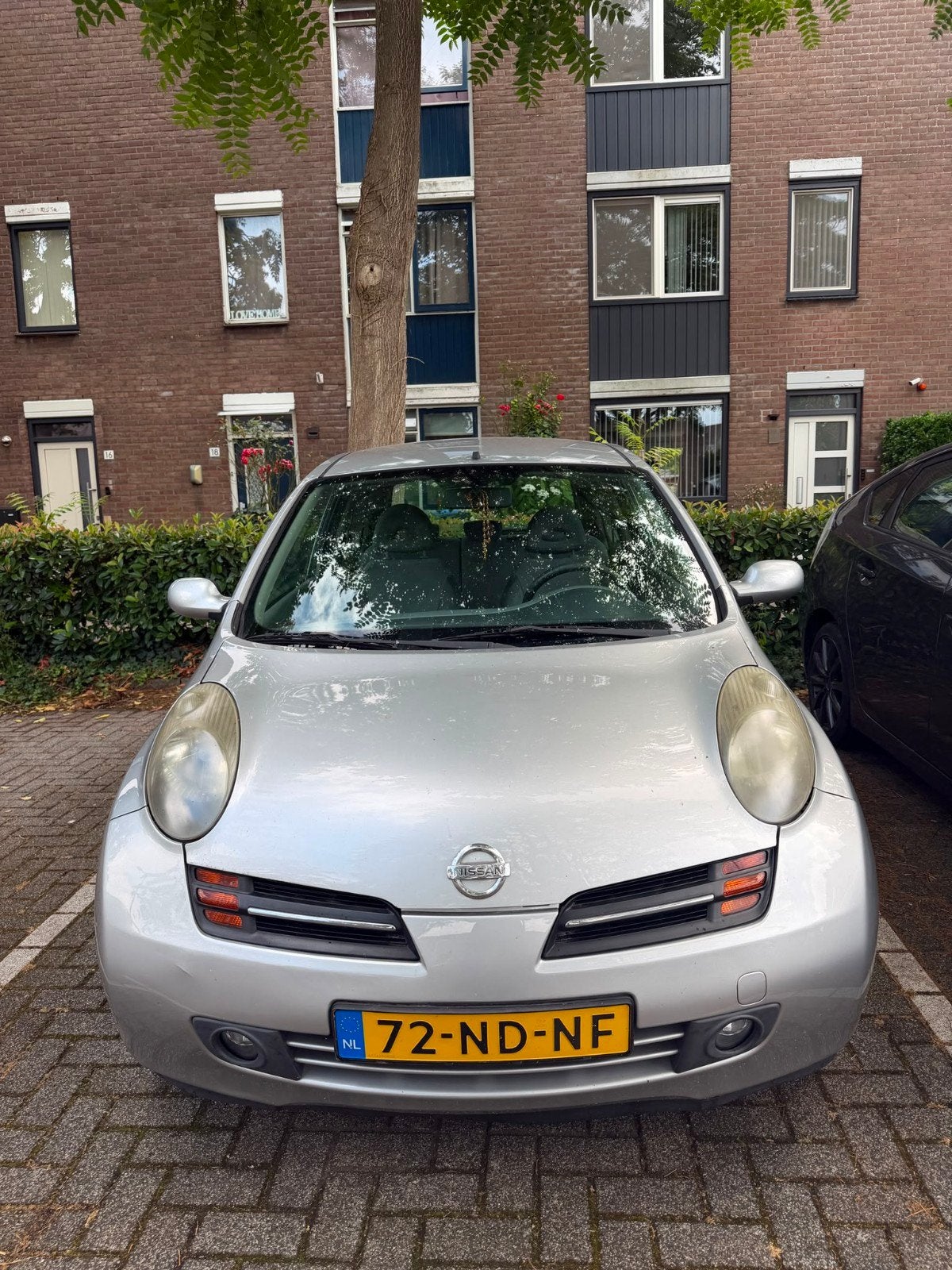 Nissan Micra 1.2 59KW 3DR 2003 Grijs, Auto's, Voorwielaandrijving, 31 €/maand, 4 cilinders, Origineel Nederlands