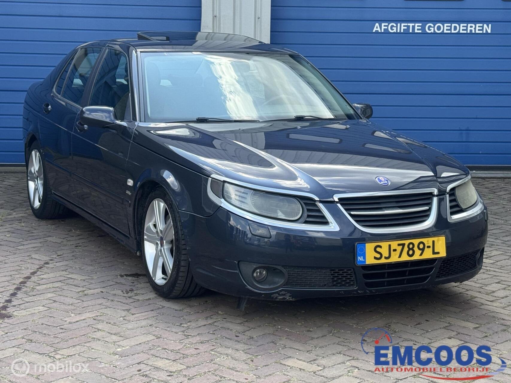 Saab 9-5 Estate 2.3 Turbo Griffin Aero * 300 PK * Leder * St, Auto's, Saab, Voorwielaandrijving, 4 cilinders, Blauw, Bedrijf