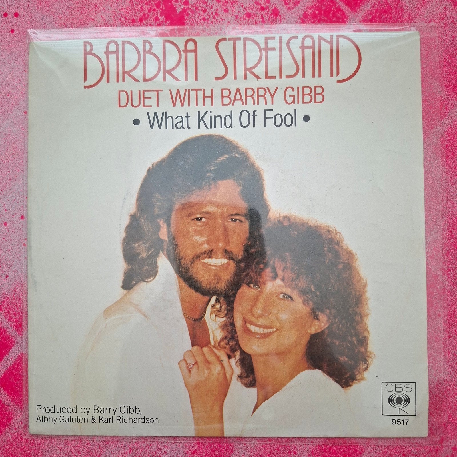Barbra Streisand Barry Gibb What kind of fool single. Star45, Inclusief binnenhoes, Ophalen of Verzenden, Gebruikt, Pop