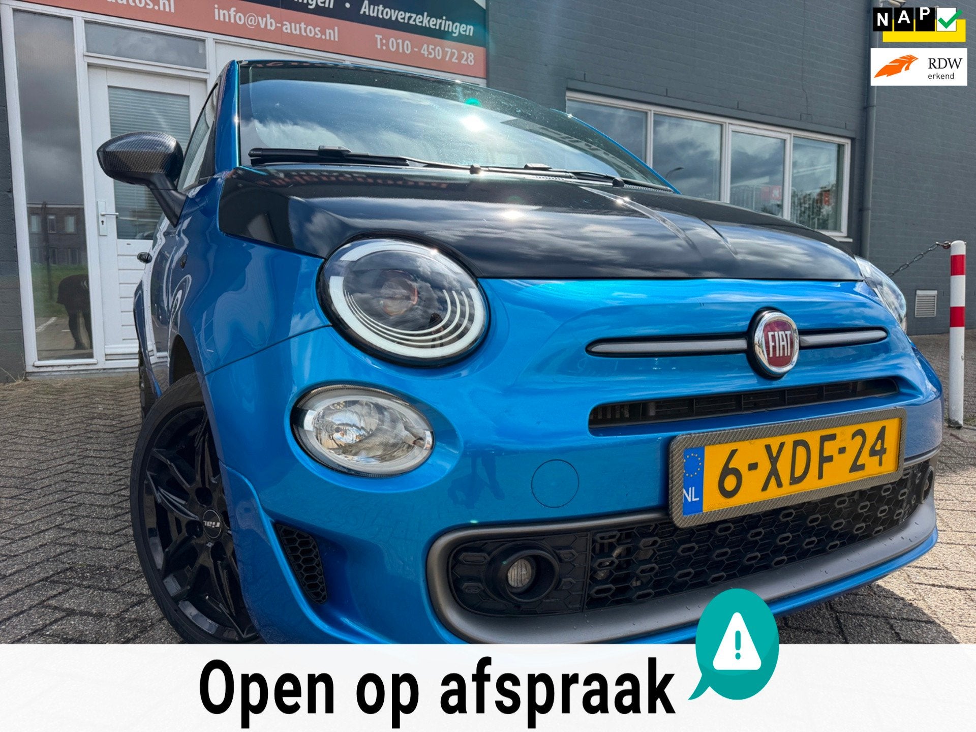 Fiat 500 0.9 TwinAir Turbo 500S met navigatie en bluetooth t, Auto's, Fiat, Voorwielaandrijving, Stof, Gebruikt, 905 kg