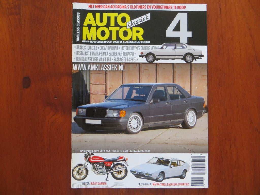 Auto Motor Klassiek 4 2019 Brabus 190 E 3.6, Ducati Darmah, Ophalen of Verzenden, Nieuw, Overige merken