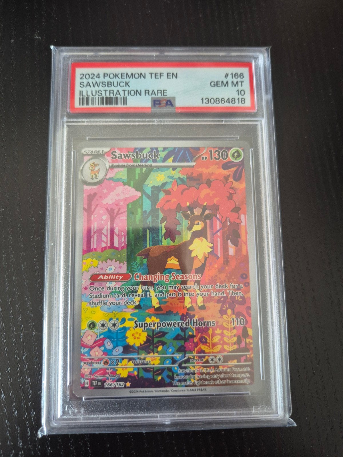 Sawsbuck 166 PSA 10 - Ophalen Eindhoven of verzenden, Ophalen of Verzenden, Zo goed als nieuw, Losse kaart