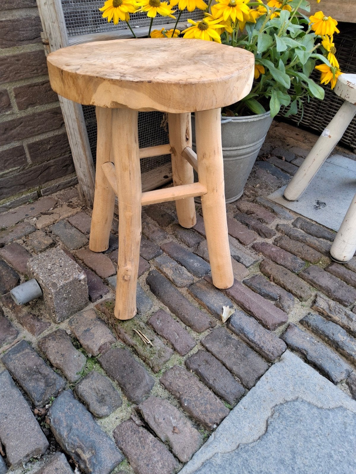 Houten krukje 30x41 cm, Ophalen of Verzenden, Gebruikt, Hout
