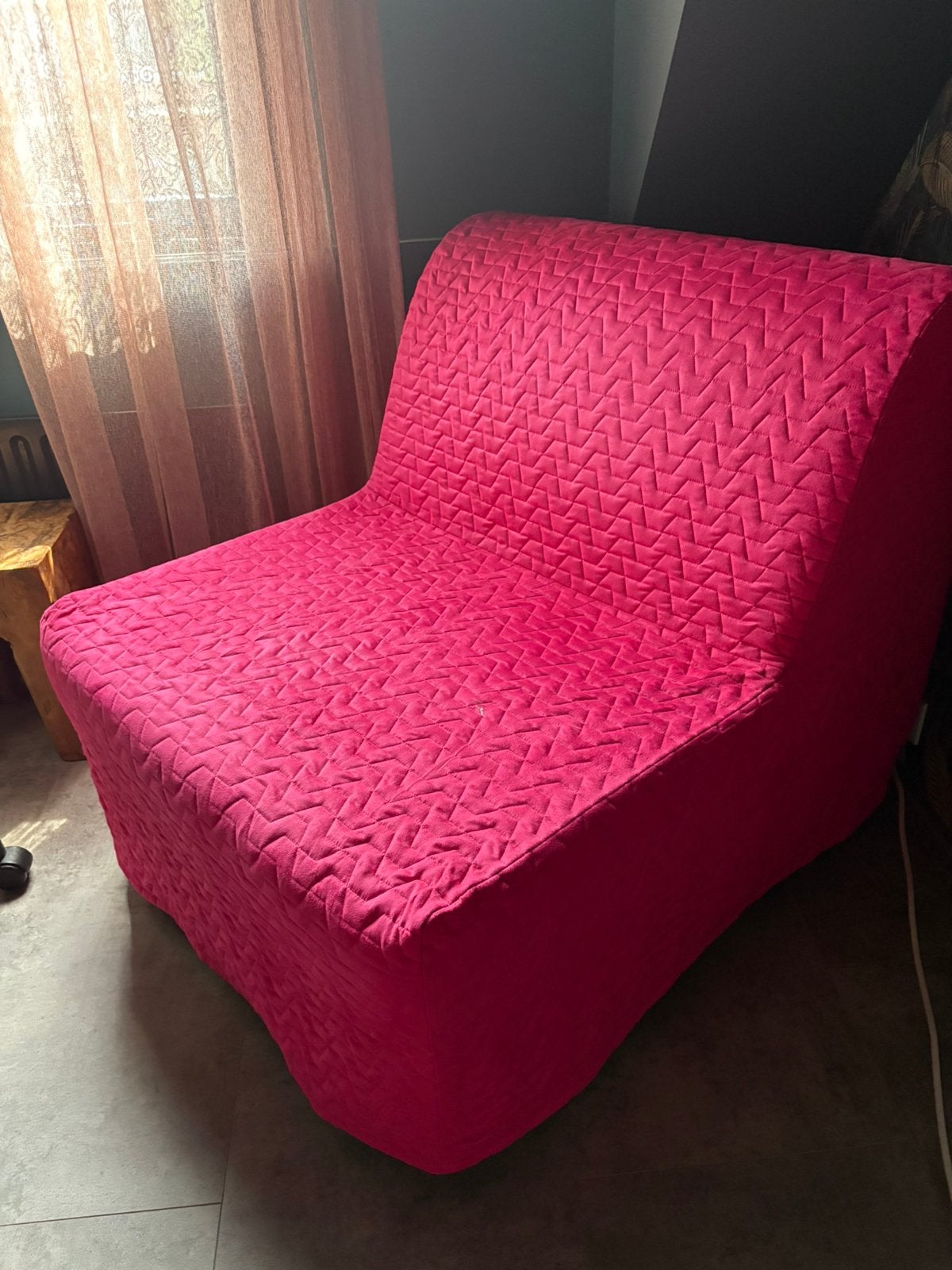 Lycksele Lövås IKEA slaapfauteuil, Ophalen, Eenpersoons, 75 tot 100 cm, Zo goed als nieuw