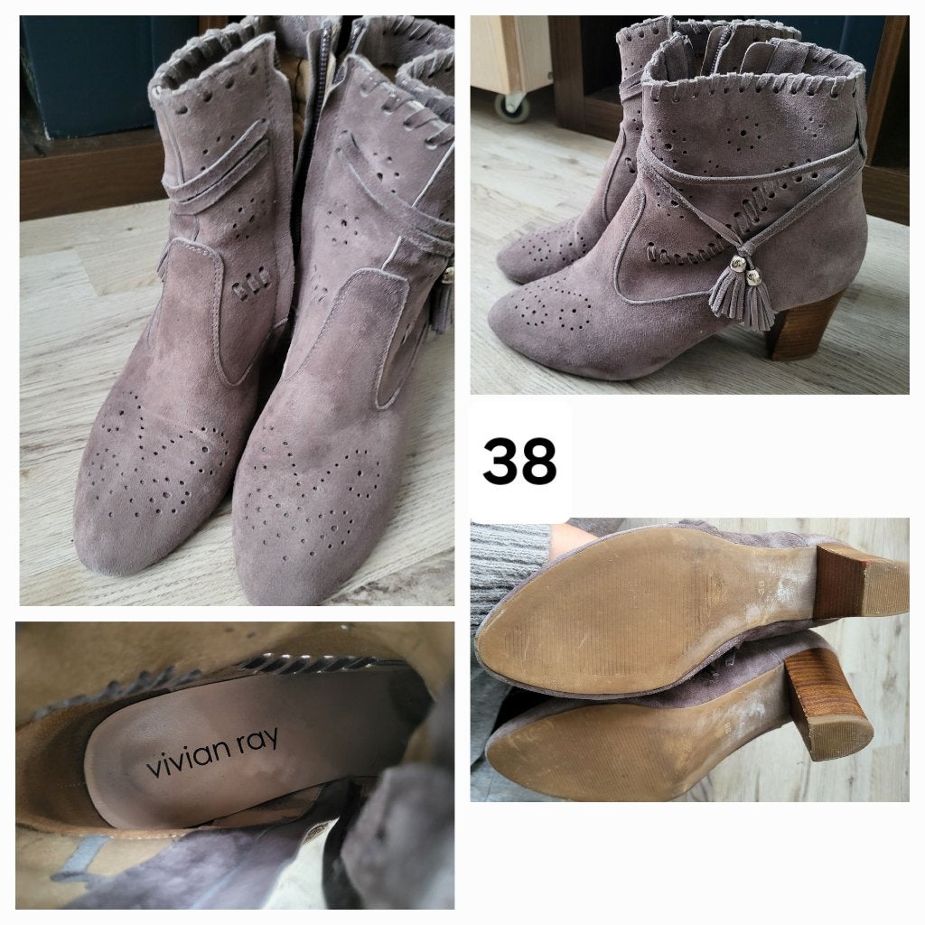 Echte Vivian Ray's aan je voeten?, Vivian Ray, Beige, Lage of Enkellaarzen, Ophalen of Verzenden