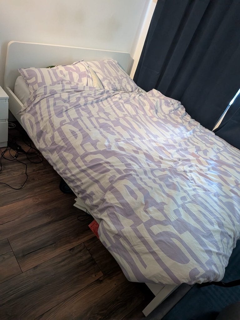 Bed (inclusief matras) gratis op te halen Utrecht, Ophalen, Gebruikt, Wit, Tweepersoons