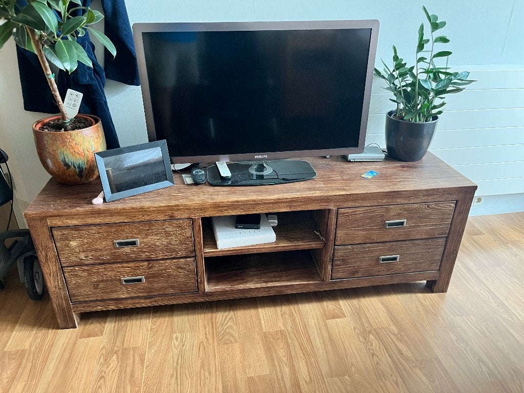 TV meubel, Ophalen, Gebruikt, 100 tot 150 cm, Minder dan 100 cm