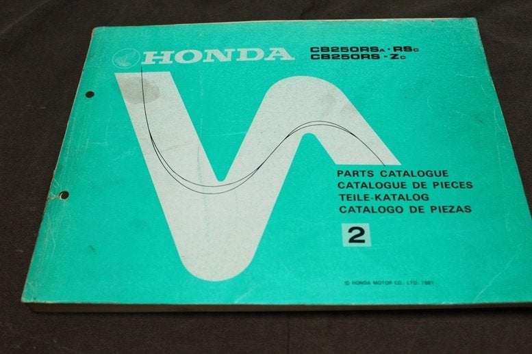 Honda CB250 RS 1981 motorcycle parts catalogue CB 250 single, Ophalen of Verzenden, Honda